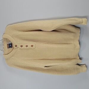 Great Northern Knitters Wool Cream Chunky Sweater Men's vintage 1970s country